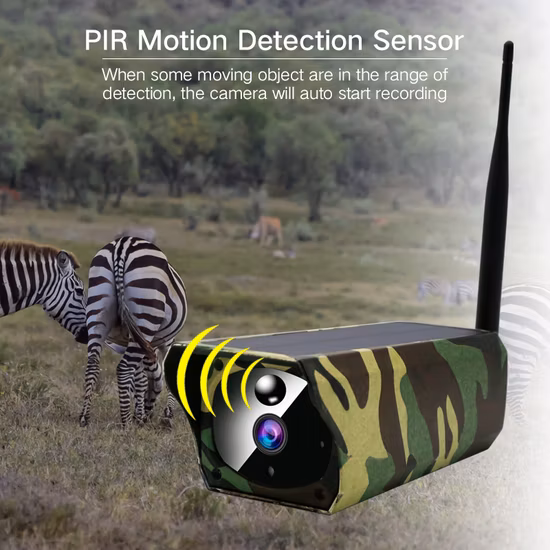 2MP IP67 Waterproof Street Outdoor Solar Panel WiFi Mini Hunting Video Surveillance Wireless IP Camera